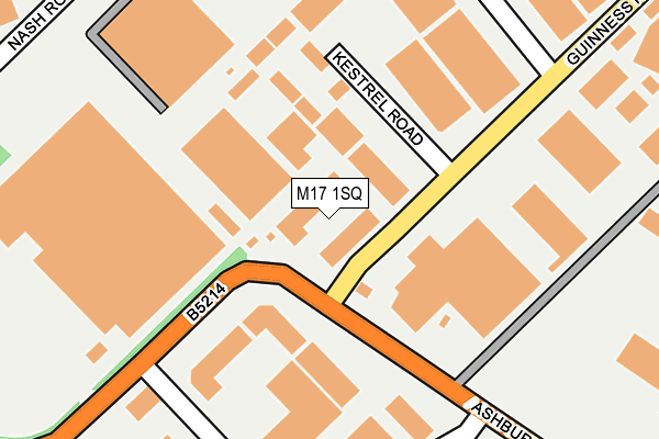 M17 1SQ map - OS OpenMap – Local (Ordnance Survey)