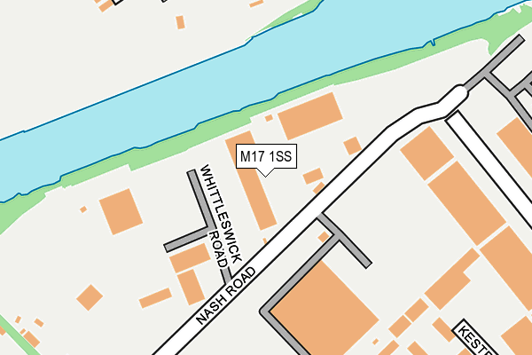 M17 1SS map - OS OpenMap – Local (Ordnance Survey)