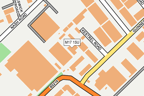 M17 1SU map - OS OpenMap – Local (Ordnance Survey)