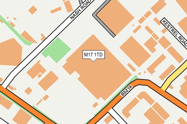 M17 1TD map - OS OpenMap – Local (Ordnance Survey)