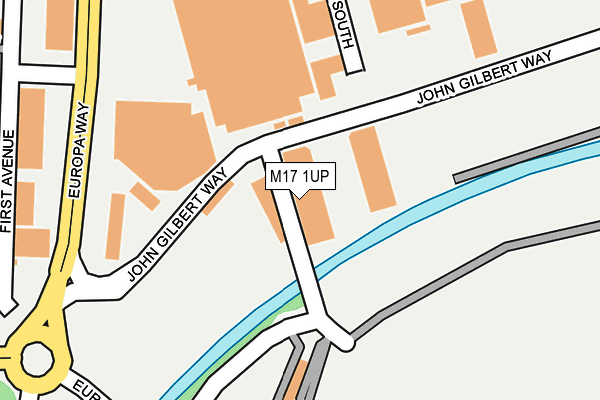 M17 1UP map - OS OpenMap – Local (Ordnance Survey)