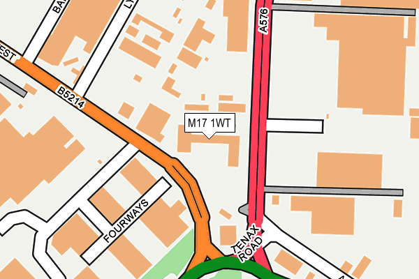 M17 1WT map - OS OpenMap – Local (Ordnance Survey)