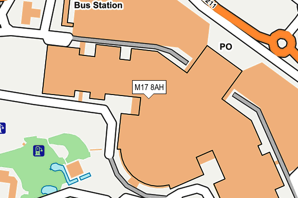 M17 8AH map - OS OpenMap – Local (Ordnance Survey)