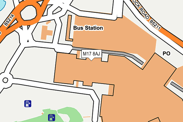 M17 8AJ map - OS OpenMap – Local (Ordnance Survey)