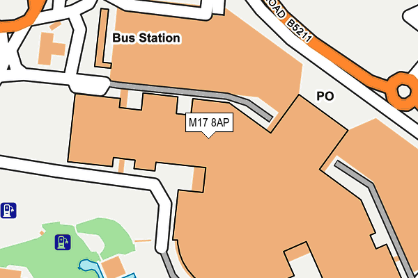 M17 8AP map - OS OpenMap – Local (Ordnance Survey)