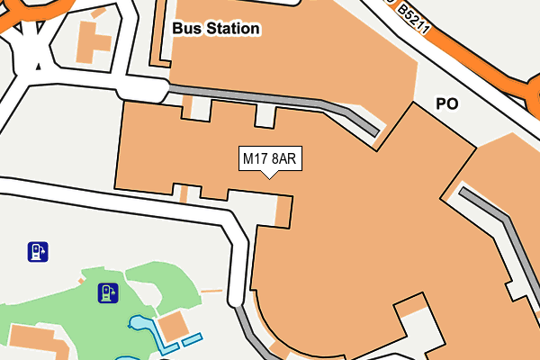 M17 8AR map - OS OpenMap – Local (Ordnance Survey)