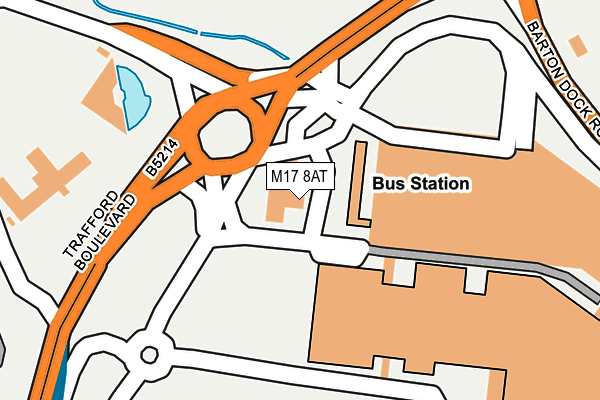 M17 8AT map - OS OpenMap – Local (Ordnance Survey)