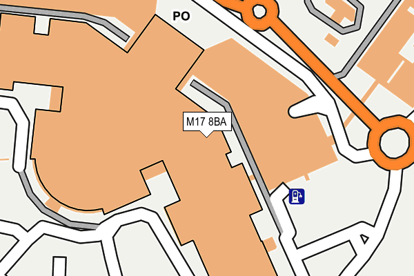 M17 8BA map - OS OpenMap – Local (Ordnance Survey)