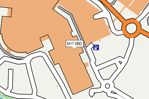 M17 8BD map - OS OpenMap – Local (Ordnance Survey)