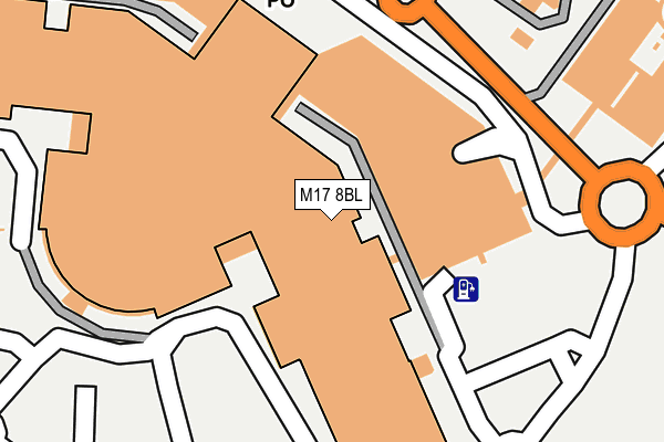 M17 8BL map - OS OpenMap – Local (Ordnance Survey)