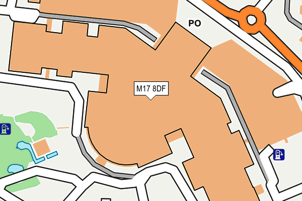 M17 8DF map - OS OpenMap – Local (Ordnance Survey)