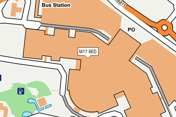 M17 8ED map - OS OpenMap – Local (Ordnance Survey)