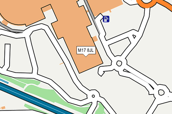 M17 8JL map - OS OpenMap – Local (Ordnance Survey)