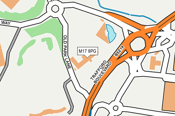 M17 8PG map - OS OpenMap – Local (Ordnance Survey)