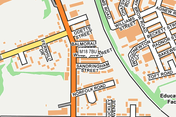 M18 7BU map - OS OpenMap – Local (Ordnance Survey)