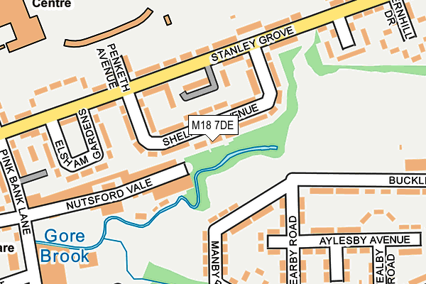 M18 7DE map - OS OpenMap – Local (Ordnance Survey)