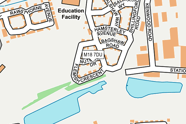 M18 7DU map - OS OpenMap – Local (Ordnance Survey)