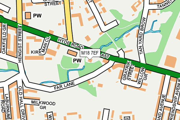 M18 7EF map - OS OpenMap – Local (Ordnance Survey)