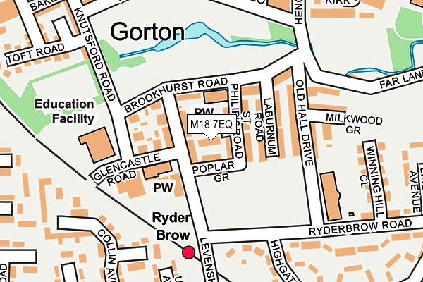 M18 7EQ map - OS OpenMap – Local (Ordnance Survey)