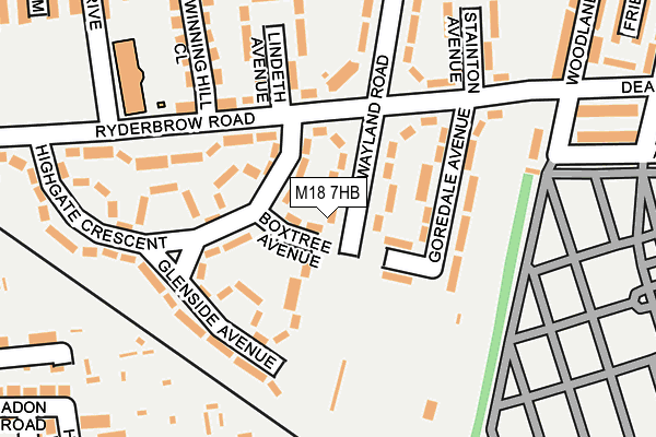 M18 7HB map - OS OpenMap – Local (Ordnance Survey)
