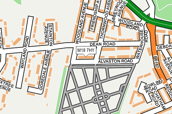 M18 7HY map - OS OpenMap – Local (Ordnance Survey)