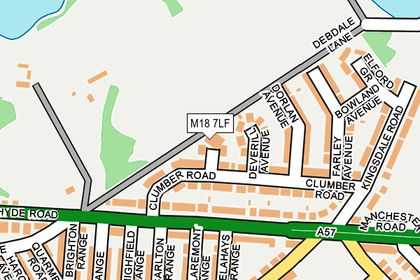 M18 7LF map - OS OpenMap – Local (Ordnance Survey)