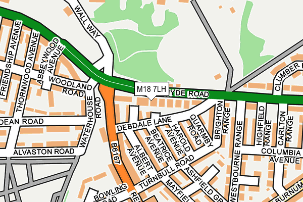 M18 7LH map - OS OpenMap – Local (Ordnance Survey)