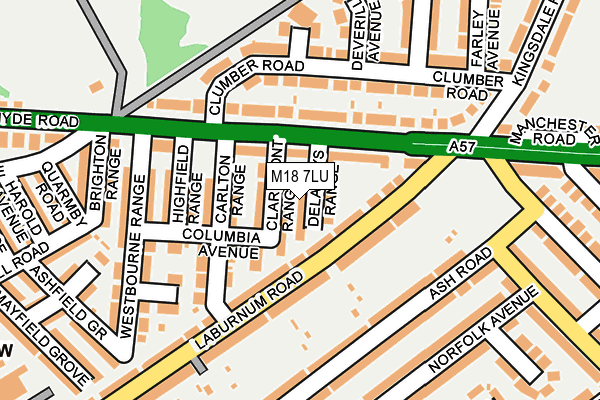 M18 7LU map - OS OpenMap – Local (Ordnance Survey)