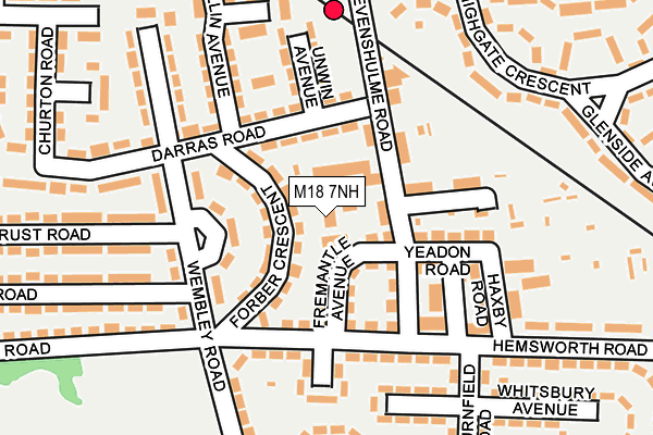 M18 7NH map - OS OpenMap – Local (Ordnance Survey)