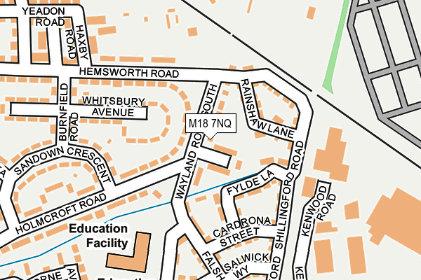 M18 7NQ map - OS OpenMap – Local (Ordnance Survey)