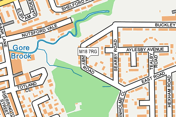 M18 7RG map - OS OpenMap – Local (Ordnance Survey)