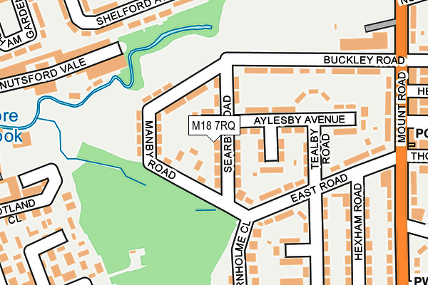 M18 7RQ map - OS OpenMap – Local (Ordnance Survey)