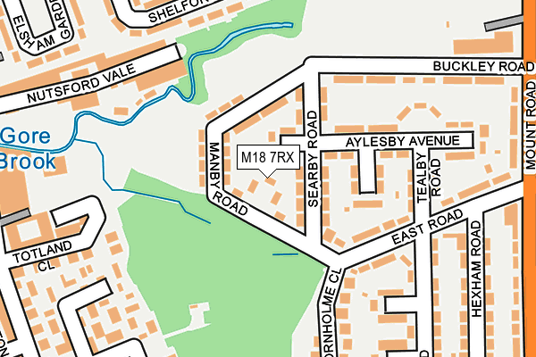 M18 7RX map - OS OpenMap – Local (Ordnance Survey)