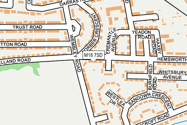 M18 7SD map - OS OpenMap – Local (Ordnance Survey)
