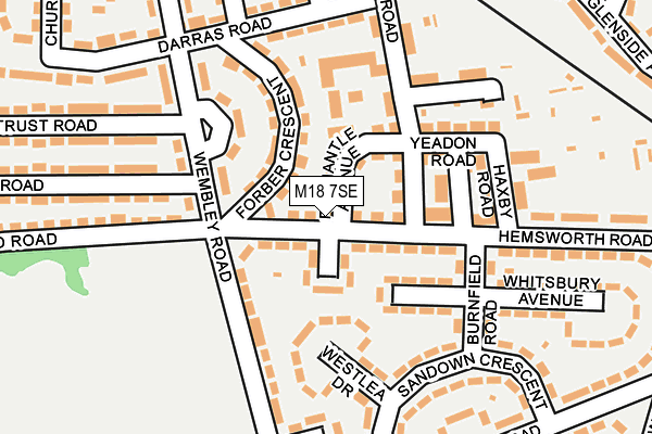 M18 7SE map - OS OpenMap – Local (Ordnance Survey)