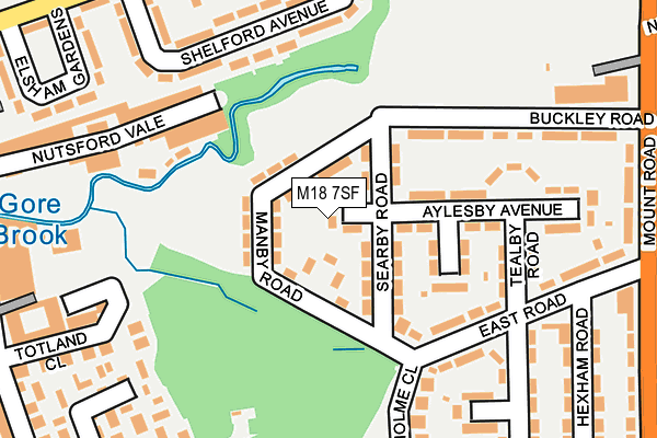 M18 7SF map - OS OpenMap – Local (Ordnance Survey)