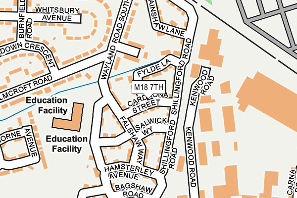 M18 7TH map - OS OpenMap – Local (Ordnance Survey)
