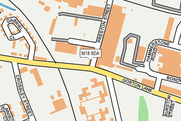 M18 8DA map - OS OpenMap – Local (Ordnance Survey)