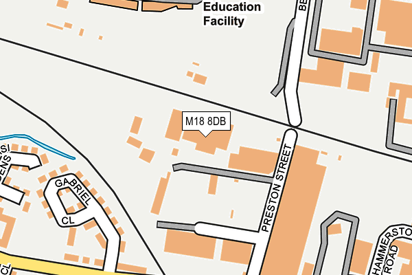 M18 8DB map - OS OpenMap – Local (Ordnance Survey)