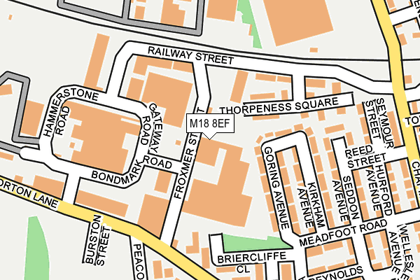 M18 8EF map - OS OpenMap – Local (Ordnance Survey)