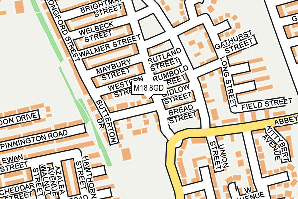 M18 8GD map - OS OpenMap – Local (Ordnance Survey)