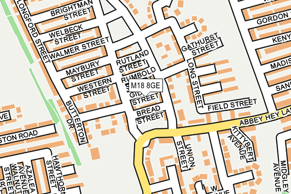 M18 8GE map - OS OpenMap – Local (Ordnance Survey)