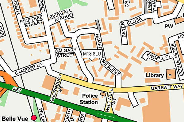 M18 8LU map - OS OpenMap – Local (Ordnance Survey)