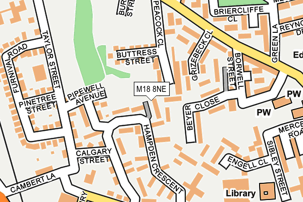 M18 8NE map - OS OpenMap – Local (Ordnance Survey)