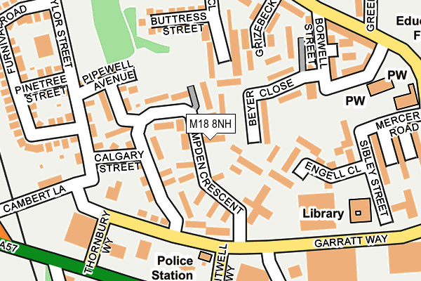 M18 8NH map - OS OpenMap – Local (Ordnance Survey)