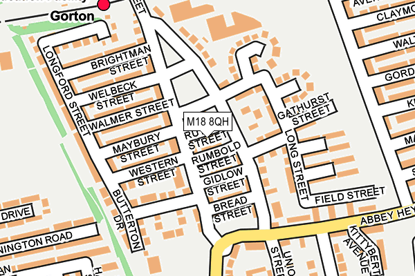 M18 8QH map - OS OpenMap – Local (Ordnance Survey)