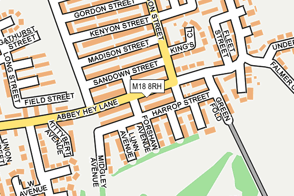 M18 8RH map - OS OpenMap – Local (Ordnance Survey)