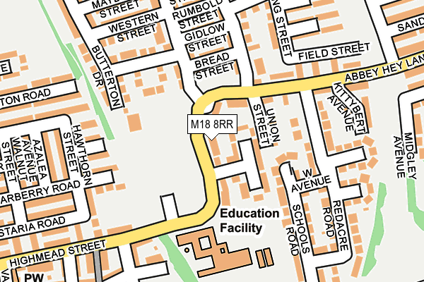 M18 8RR map - OS OpenMap – Local (Ordnance Survey)