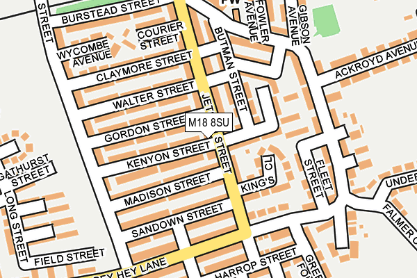 M18 8SU map - OS OpenMap – Local (Ordnance Survey)