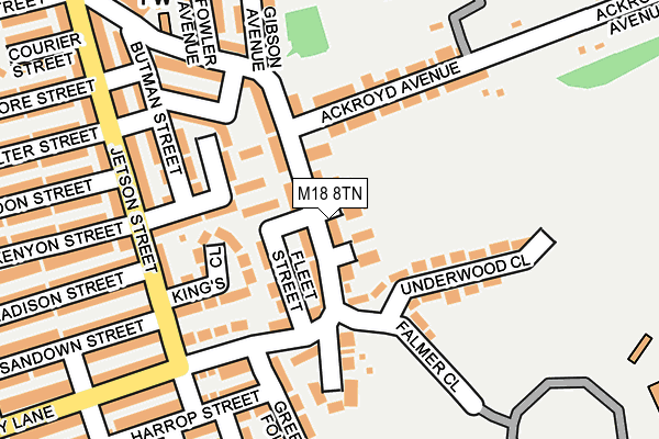 M18 8TN map - OS OpenMap – Local (Ordnance Survey)